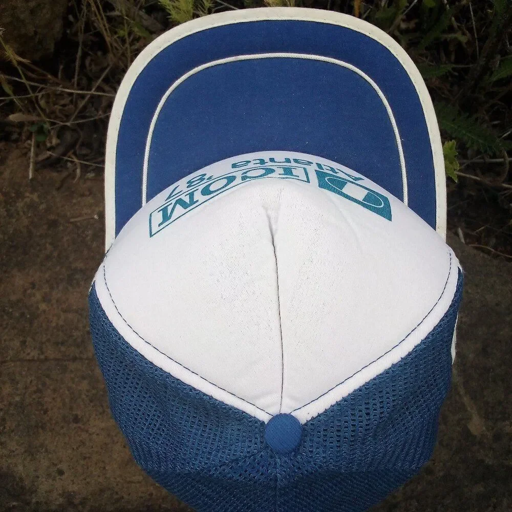 Deadstock Vintage ICOM Atlanta 1987 3 Stripe Trucker Hat